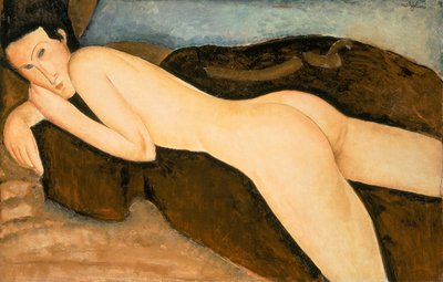 Desnudo reclinado de espaldas de Amedeo Modigliani
