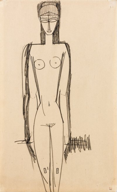 Desnudo de pie, c.1910-1911 de Amedeo Modigliani