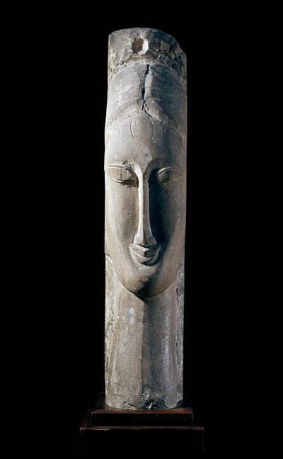 Testa di donna. Cabeza de mujer. Escultura de Amedeo Modigliani (1884-1920) de Amedeo Modigliani