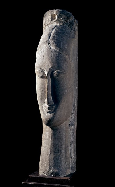 Cabeza de mujer. Escultura de Amedeo Modigliani (1884-1920) de Amedeo Modigliani
