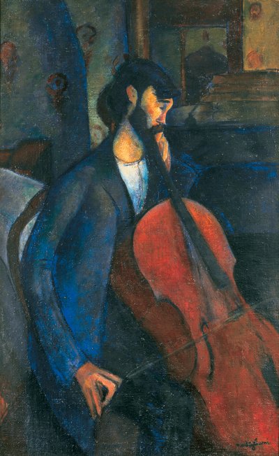 El violonchelista, 1909 de Amedeo Modigliani