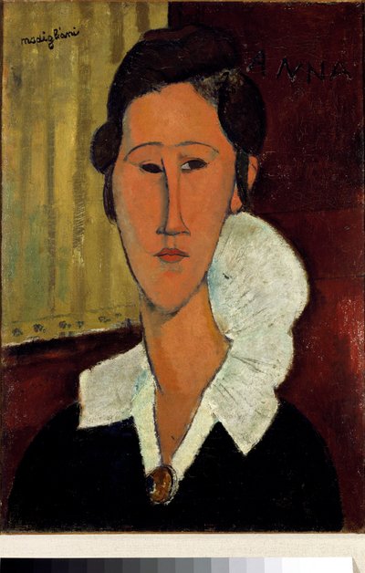 Mujer con el collar o retrato de Anna Zborowska de Amedeo Modigliani