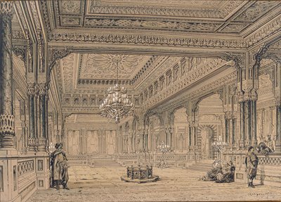 Interior del Palacio Ciragan en Estambul de Amedeo Preziosi