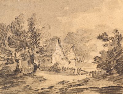 Cabaña en un paisaje, c.1805 de Amelia Long