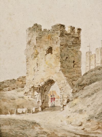 Dos soldados de guardia en el castillo de Dover, c.1805 de Amelia Long