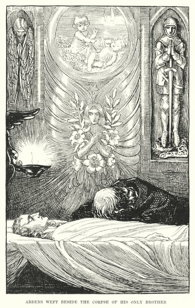 Ardens lloró junto al cadáver de su único hermano de Amelia M. (attr.to) Bowerley or Bauerle