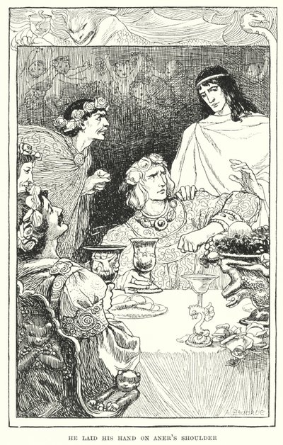 Puso su mano en el hombro de Aner (grabado) de Amelia M. (attr.to) Bowerley or Bauerle