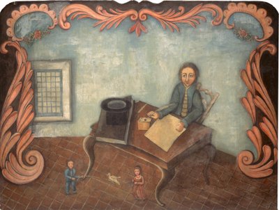 En la Mesa de Escritura de American 18th Century