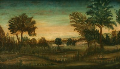 Paisaje con edificios de American 18th Century