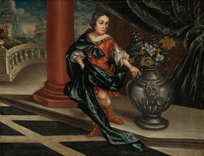 Joven en una terraza de American 18th Century