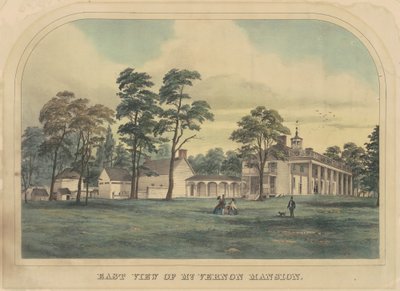 Vista Este de la Mansión Mount Vernon de American 19th Century