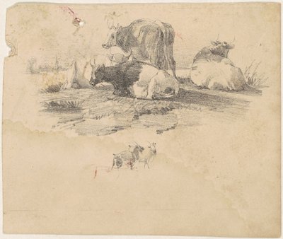 Manada de ganado de American 19th Century