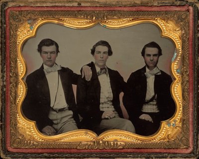 Retrato de tres jóvenes de American 19th Century