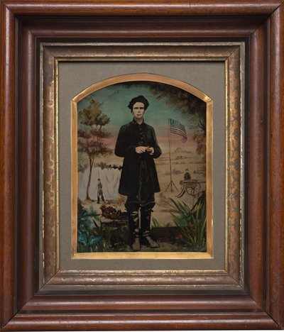 Retrato de un soldado de la Guerra Civil de American 19th Century