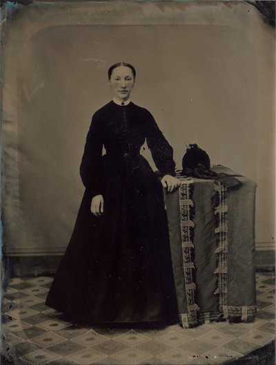 Retrato de una Viuda de la Guerra Civil de American 19th Century