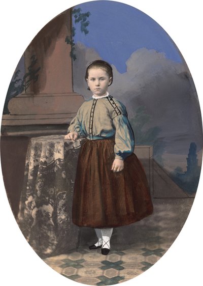 Retrato de una niña de American 19th Century