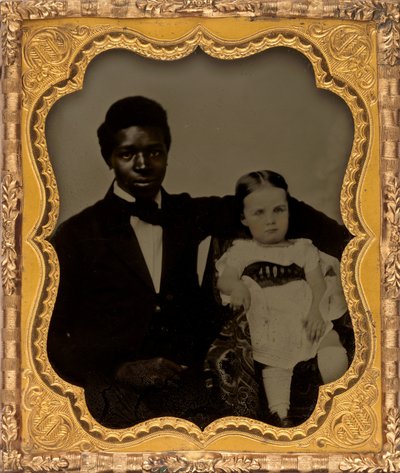 Retrato de un hombre con niño de American 19th Century