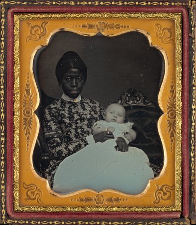 Retrato de una Mujer y un Bebé de American 19th Century