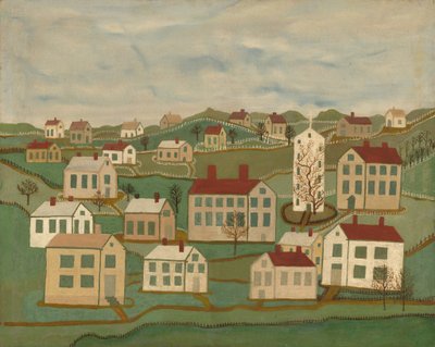 Veintidós casas y una iglesia de American 19th Century