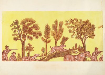 Diseño de caja de banda (Caza de conejos) de American 20th Century