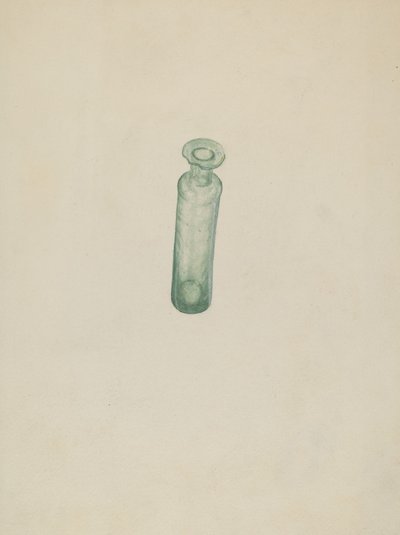 Frasco de medicina de vidrio de American 20th Century
