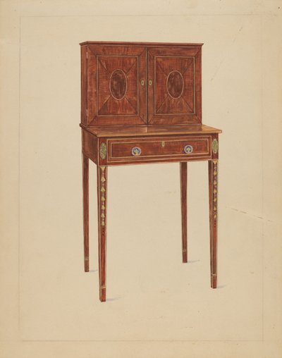 Gabinete de Escritura de Dama de American 20th Century