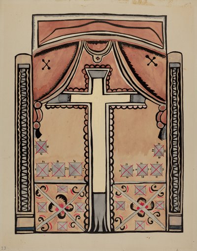 Panel - Cruz y cortinas de American 20th Century