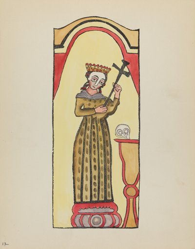 Placa 12: Santa Rita: Del portafolio "Diseños coloniales españoles de Nuevo México" de American 20th Century