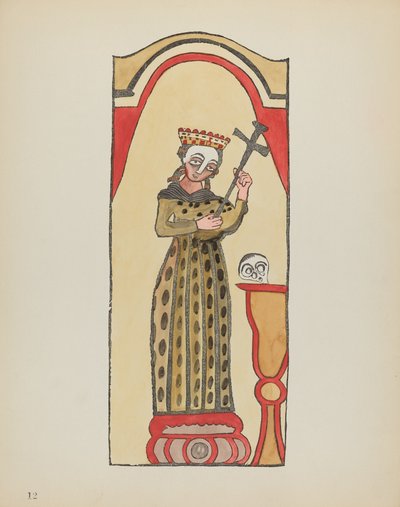 Placa 12: Santa Rita: Del Portafolio "Diseños Coloniales Españoles de Nuevo México" de American 20th Century
