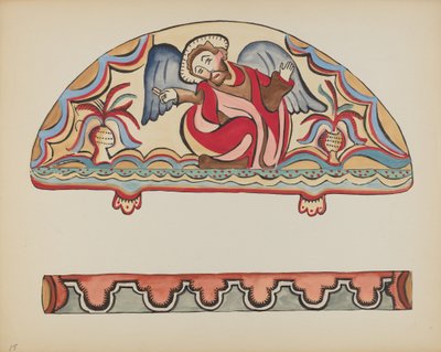 Placa 15: La creación (Luneta): Del portafolio "Diseños coloniales españoles de Nuevo México" de American 20th Century