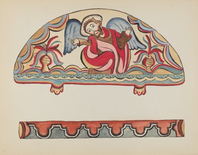 Plato 15: La creación (Luneta): Del portafolio "Diseños coloniales españoles de Nuevo México" de American 20th Century