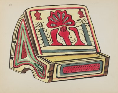 Placa 18: Atril: Del portafolio "Diseños coloniales españoles de Nuevo México" de American 20th Century