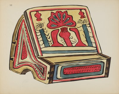 Lámina 18: Atril de lectura, Llano: Del portafolio "Diseños coloniales españoles de Nuevo México" de American 20th Century