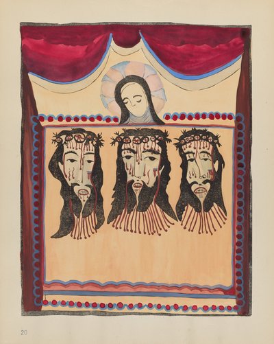 Placa 20 (Variante): Santa Verónica: Del Portafolio "Diseños Coloniales Españoles de Nuevo México" de American 20th Century
