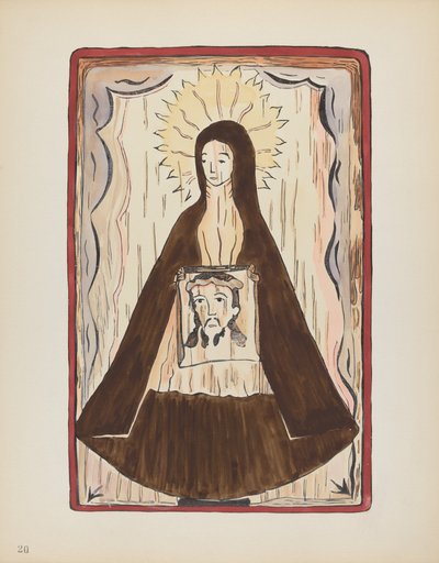 Placa 20: Santa Verónica: De la cartera "Diseños coloniales españoles de Nuevo México" de American 20th Century