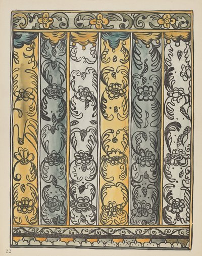 Placa 22: Decoración de pared: Del portafolio "Diseños coloniales españoles de Nuevo México" de American 20th Century