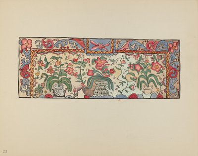 Placa 23: Pintura en Piel de Venado: Del Portafolio "Diseños Coloniales Españoles de Nuevo México" de American 20th Century