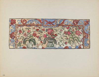 Placa 23: Pintura en Piel de Venado, Laguna: De la Cartera "Diseños Coloniales Españoles de Nuevo México" de American 20th Century
