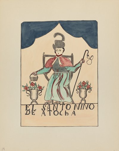 Placa 24: El niño perdido de Atocha: Del portafolio "Diseños coloniales españoles de Nuevo México" de American 20th Century