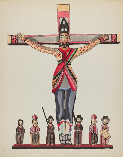 Placa 29: San Acacio: Del Portafolio "Diseños Coloniales Españoles de Nuevo México" de American 20th Century