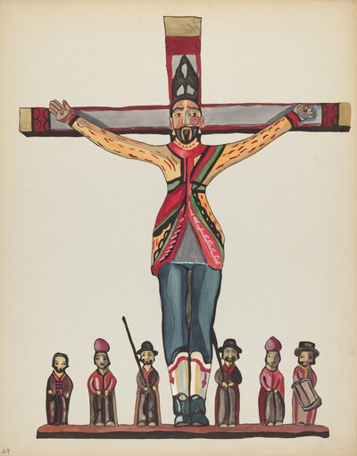 Lámina 29: San Acacio: Del portafolio "Diseños coloniales españoles de Nuevo México" de American 20th Century