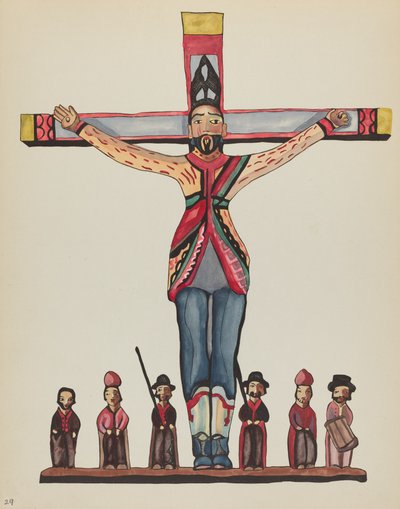 Plato 29: San Acacio: Del portafolio "Diseños coloniales españoles de Nuevo México" de American 20th Century