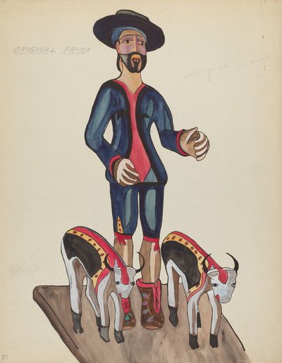 Placa 30: San Isidoro: Del portafolio "Diseños coloniales españoles de Nuevo México" de American 20th Century