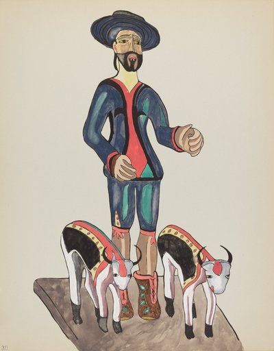 Placa 30: San Isidoro: De la cartera "Diseños coloniales españoles de Nuevo México" de American 20th Century