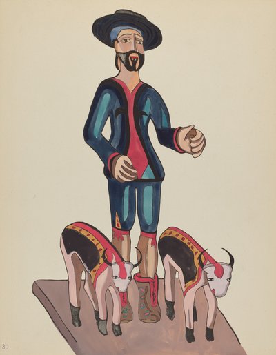 Placa 30: San Isidoro: Del portafolio "Diseños coloniales españoles de Nuevo México" de American 20th Century
