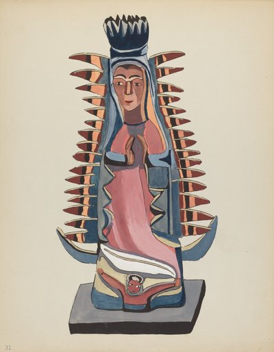 Nuestra Señora de Guadalupe: De la Cartera "Diseños Coloniales Españoles de Nuevo México" de American 20th Century