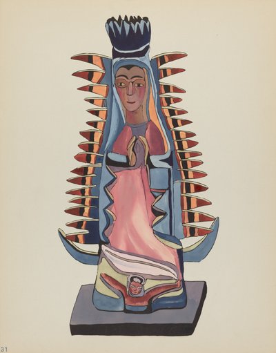 Placa 31: Nuestra Señora de Guadalupe: De la Cartera "Diseños Coloniales Españoles de Nuevo México" de American 20th Century