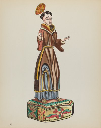 Placa 37: San Antonio: Del portafolio "Diseños coloniales españoles de Nuevo México" de American 20th Century