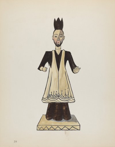 Plato 39: San Juan Nepomuceno: Del portafolio "Diseños coloniales españoles de Nuevo México" de American 20th Century