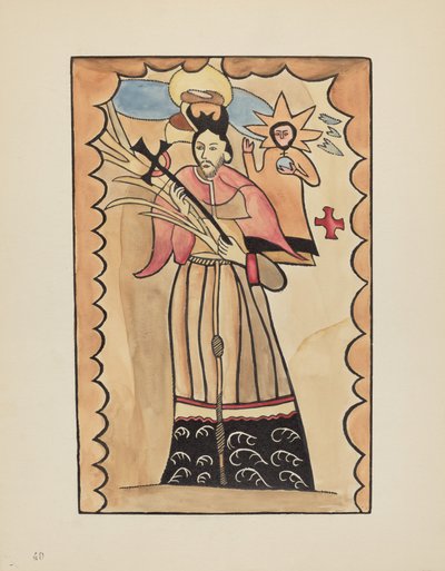 Placa 40: San Juan Nepomuceno: Del Portafolio "Diseños Coloniales Españoles de Nuevo México" de American 20th Century